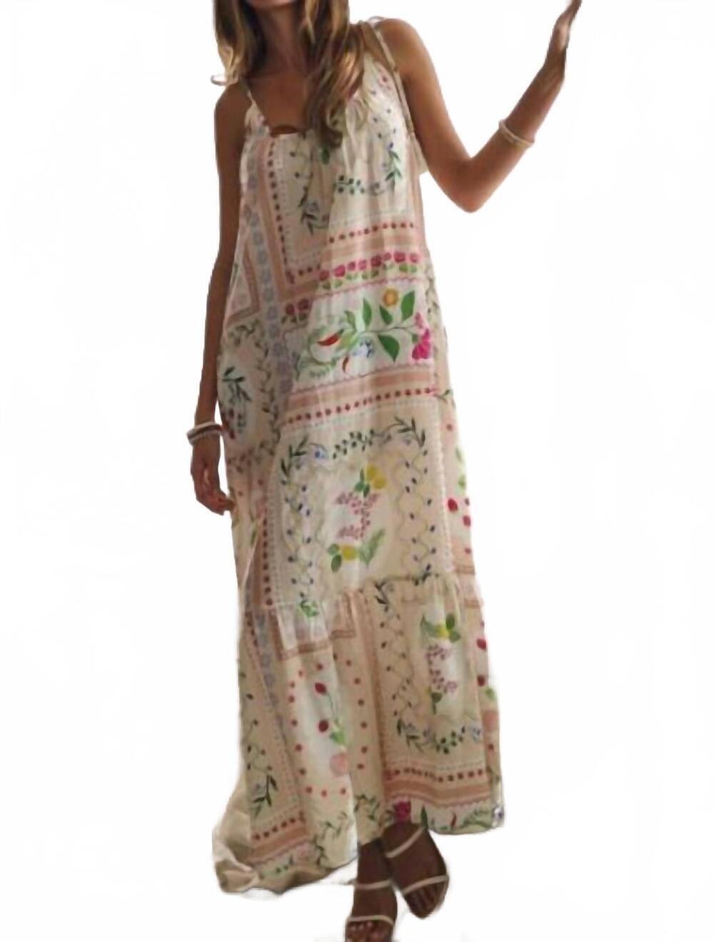 NEW ODDI plus cottage core printed midi sundress in summer farm